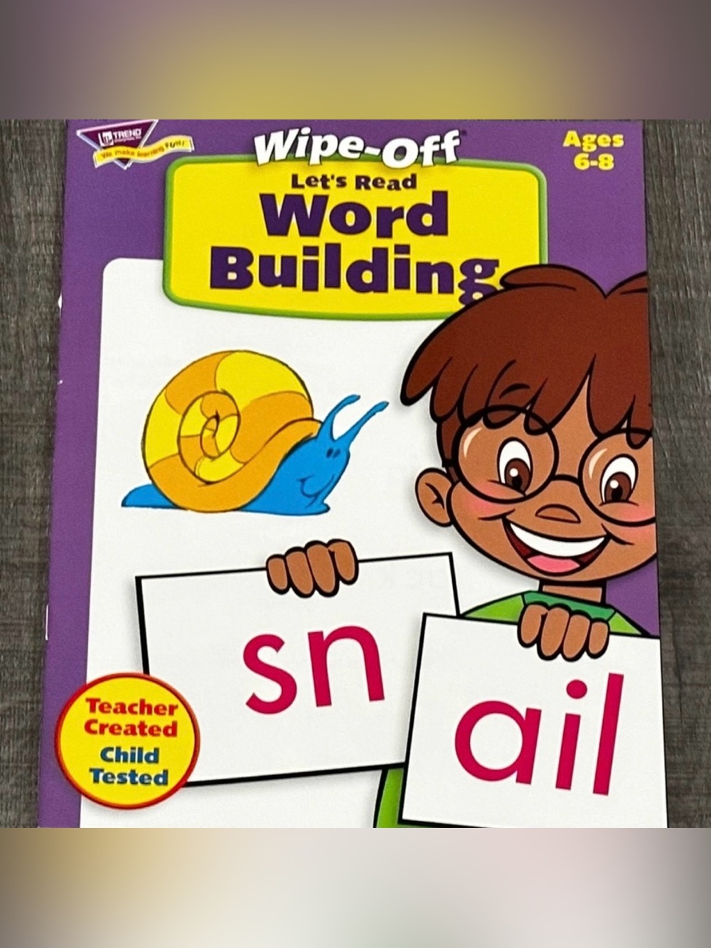 💞 New Ages 6-8 Dry Erase Word Building Reusable Educational Workbook